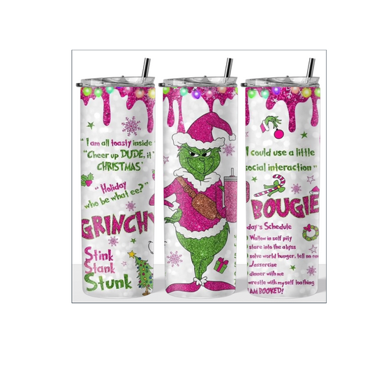 Pink Grinch Tumbler